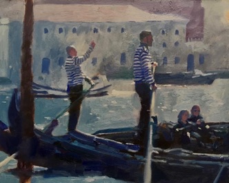 Gondoliers
Venice
8" x 10" (20 x 25 cms)